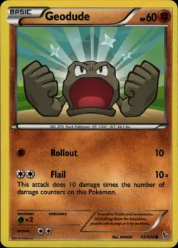 Pokemon TCG Card Geodude Fighting Normal Generations GEN 043/083 - Image 1
