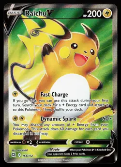 Raichu V 158/172 Ultra Rare Brilliant Stars Pokemon Card - Image 1