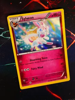 MP Pokemon (Holo) SYLVEON Card XY TRAINER KIT Set 30/30 Foil Half Deck#2 - Image 1