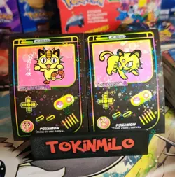 Meowth & Persian Alpha Omega Chibi Evolutions Holo Card - Image 1