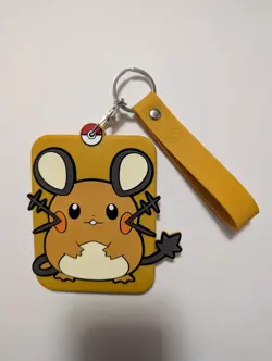 Dedenne Pokemon Tcg Silicone Card Display Keychain Nintendo Card Included - Image 1