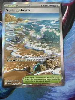 Surfing Beach - 114/086 - Chaos Rising - Full Art Ultra Rare - Pokemon Card - Image 1