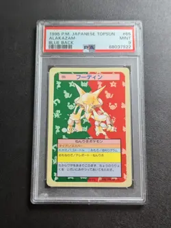 PSA9 1997 Pokemon Japanese Topsun Alakazam Blue Back - Image 1