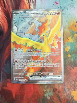 Team Rocket's Moltres ex 208/182 Full Art English Destined Rivals Pokemon - Image 1