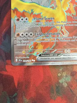 Team Rocket's Moltres ex 208/182 Full Art English Destined Rivals Pokemon - Image 4