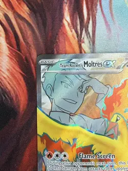 Team Rocket's Moltres ex 208/182 Full Art English Destined Rivals Pokemon - Image 5