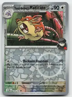 Team Rocket's Raticate - 148/182 (Reverse Holo) NM SV10: Destined Rivals Pokemon - Image 1