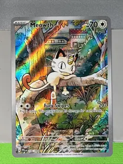 Pokemon TCG Meowth 106/094 Phantasmal Flames Illustration Rare - Image 1