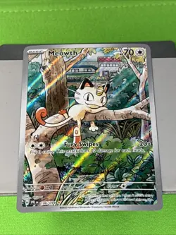 Pokemon TCG Meowth 106/094 Phantasmal Flames Illustration Rare - Image 2