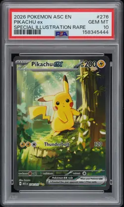2026 POKEMON ASC EN-ASCENDED HEROES SPECIAL ILLUSTRATION RARE PIKACHU EX PSA 10 - Image 1