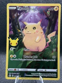 Pokemon TCG Pikachu Celebrations Lot Of 5 Vmax Holo 25th Anniversary Rare - Image 2