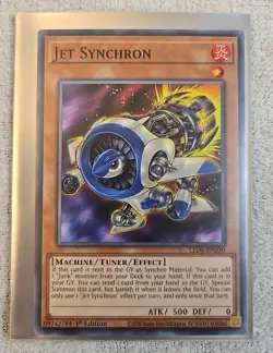 LED6-EN030 JET SYNCHRON COMMON 1ST EDITION YuGiOh CARD - Image 1