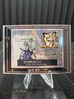 Gyarados VS Meowth - Disco Holo - Gameboy Chibi Evolutions 2025 - Pokemon - Image 1