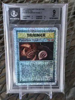Pokemon Legendary Collection Reverse Holo Mysterious Fossil #109/110 BGS 9 MINT - Image 1