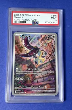 2026 Pokemon ASC EN Mawile Illustration Rare #246 PSA 9 MINT - Image 1