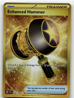 ENHANCED HAMMER 224/167 HYPER RARE TWILIGHT MASQUERADE POKEMON NEAR MINT - Image 1