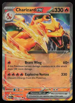 Charizard ex 006/165 Double Rare 151 Pokemon English NM - Image 1