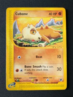 Pokemon TCG Cubone 103 Expedition Base Set - Image 2