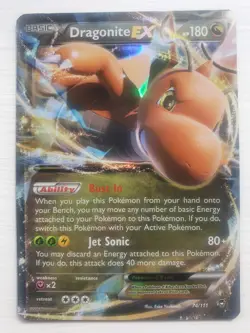 Pokemon TCG Dragonite EX Holo Rare 74/111 XY Furious Fists 2014 - Image 2