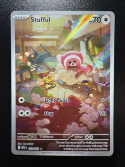 Pokemon TCG Stufful 154/132 Me01: Mega Evolution Holo Illustration Rare English - Image 1