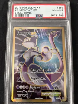 Pokemon Mewtwo EX (Full Art) 103/108 Evolutions Holo - Image 1