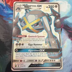 Pokemon Metagross GX 157a/145 Alternate Art SM Hidden Fates Promo LP! - Image 1