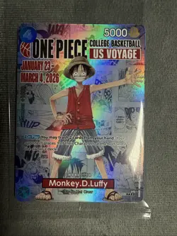 One Piece Monkey D. Luffy College Basketball US Voyage Promo Card P-055 - Image 4