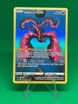 Pokemon Karte Galarian Moltres SWSH 284 Black Star Promo Shinji Kanda English NM - Image 1