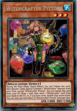 Yugioh Witchcrafter Pittore INCH-EN015 1st Edition Secret Rare NM - Image 1