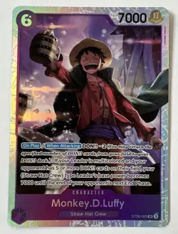 Monkey.D.Luffy ST26-005 SR ONE PIECE Card Game NM Purple Starter Deck 26 NM - Image 1