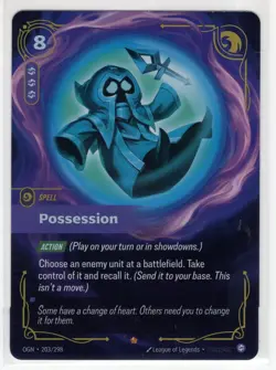 Riftbound League Of Legends Origins Foil Card OGN 203 Possession - Image 1