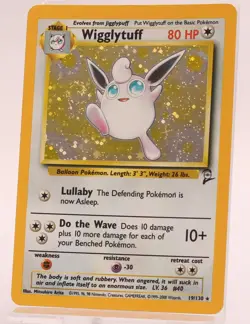 Wigglytuff 19/130 Rare Holo Pokemon 99-2000 Print TCG Card - One Swirl - Image 1