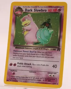 Team Rocket's Dark Slowbro 12/82 Rare Holo Pokemon TCG Card - One Swirl - Image 1