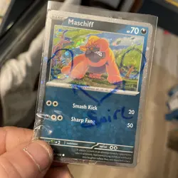 Pokemon TCG Maschiff Card Cosmos Reverse Holo 142/193 Double Swirl Near Mint - Image 3