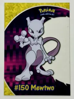 2000 Topps Pokemon #150 Mewtwo PC5 TV Animation Edition Clear Card BlueLabel TCG - Image 1