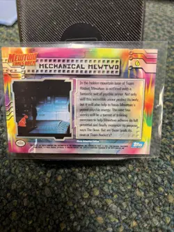 Pokemon TCG Mechanical Mewtwo Pokemon Topps Mewtwo Strikes Back #6 Blue Logo - Image 2