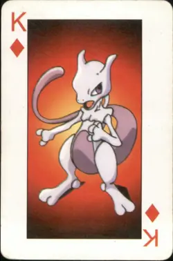 Vintage Pokemon Pocket Monsters Playing Cards #King of Diamonds Mewtwo - Image 1