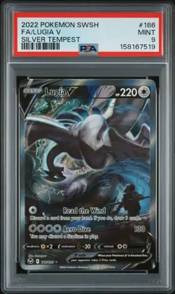 2022 POKEMON SWORD & SHIELD SILVER TEMPEST #186 FA/LUGIA V SILVER TEMPEST - Image 1