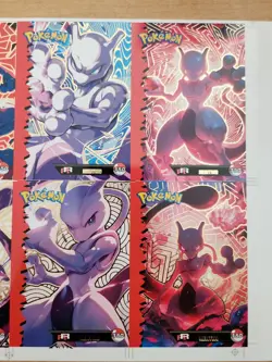 Pokemon - 2025 Cards Top Team Rocket Mew/Mewtwo Uncut Sheet Of Cards - Image 4