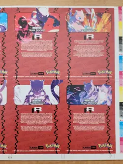 Pokemon - 2025 Cards Top Team Rocket Mew/Mewtwo Uncut Sheet Of Cards - Image 5