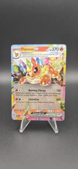 Pokemon TCG Flareon EX 014/131 Prismatic Evolutions Holo Double Rare - Image 1
