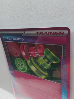Unfair Stamp 165/167 ACE SPEC Rare Pokemon SV06: Twilight Masquerade NM - Image 2