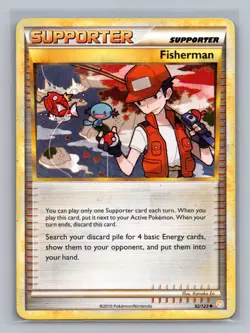 Fisherman 92/123 Uncommon HeartGold & SoulSilver Pokemon Lightly Played - Image 1