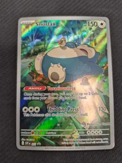 Pokemon TCG English Snorlax 151 Promo 051 Pokemon Center Version NM - Image 1