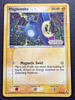 Magnemite 59/92 EX Legend Maker Pokemon Card Reverse Holo Foil Rare Swirl HP - Image 1