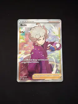 Bede 199/202 Full Art Ultra Rare Sword & Shield Pokemon English NM - Image 1