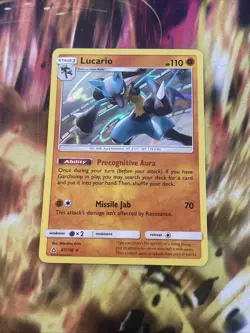 Lucario Holo Rare Reverse Holo SM - Ultra Prism 67/156 LP Pokemon TCG - Image 1