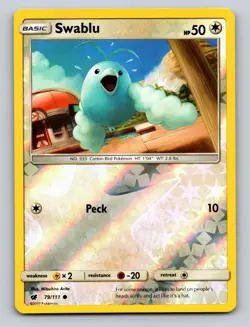 Swablu 79/111 Common Crimson Invasion Pokemon Reverse Holo NM - Image 1