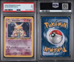 PSA 1 1999 POKEMON BASE SET #1 ALAKAZAM-HOLO - Image 4