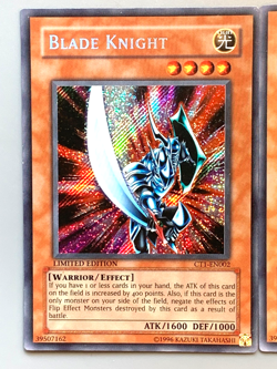 yugioh 3X Blade Knight CT1-EN002 Secret Rare VLP NM play set - Image 4